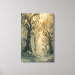 Mystisch bos canvas afdruk
