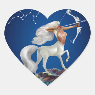 Mystische Boogschutter Hart Sticker