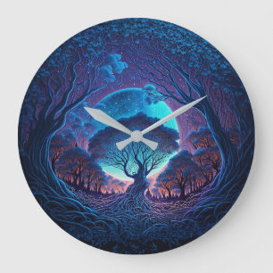 Mystische boom van de wortels Lit door Grote Mon Grote Klok