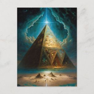 Mystische piramide Visionary Art Briefkaart
