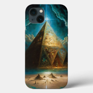 Mystische piramide Visionary Art iPhone 13 Hoesje