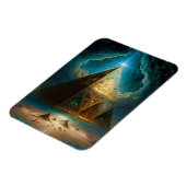 Mystische piramide Visionary Art Magneet (Linkerzijde)