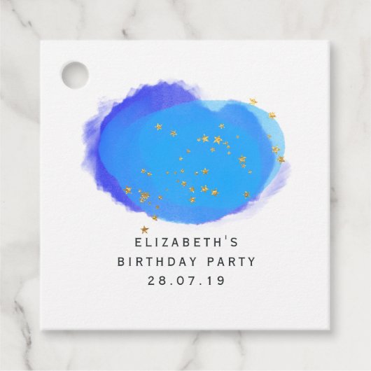 Mystische sterren bedankjes labels (Voorkant)