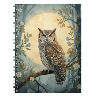 Mystische Uil Maneschijn Bos Kunst | Bosuil Notitieboek