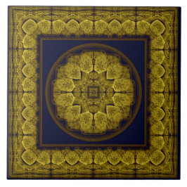 Mystitisch helder fractal ornament tegeltje