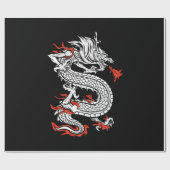 Mythical Ancient Asian Chinese Dragon Cadeaupapier (Vlak)