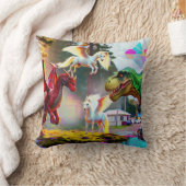 Mythical and Prehistoric Pegasus, Dragon, Dinosaur Kussen (Deken)
