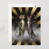 Mythical Cat-Dragon Creatures Briefkaart (Voorkant / Achterkant)