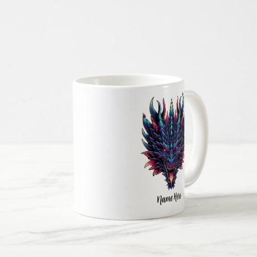 Mythical Dragon Custom Name Koffiemok (Voorkant rechts)