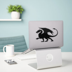 Mythical dragon silhouette sticker
