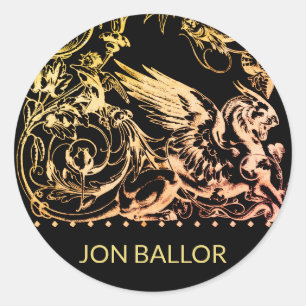 Mythical Griffin Beast Ronde Sticker