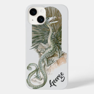 Mythical Lizard Dragon on Rocks,  mythologie Case-Mate iPhone 14 Hoesje