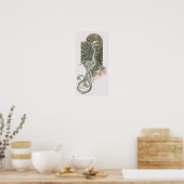 Mythical Lizard Dragon on Rocks,  mythologie Poster (Keuken)