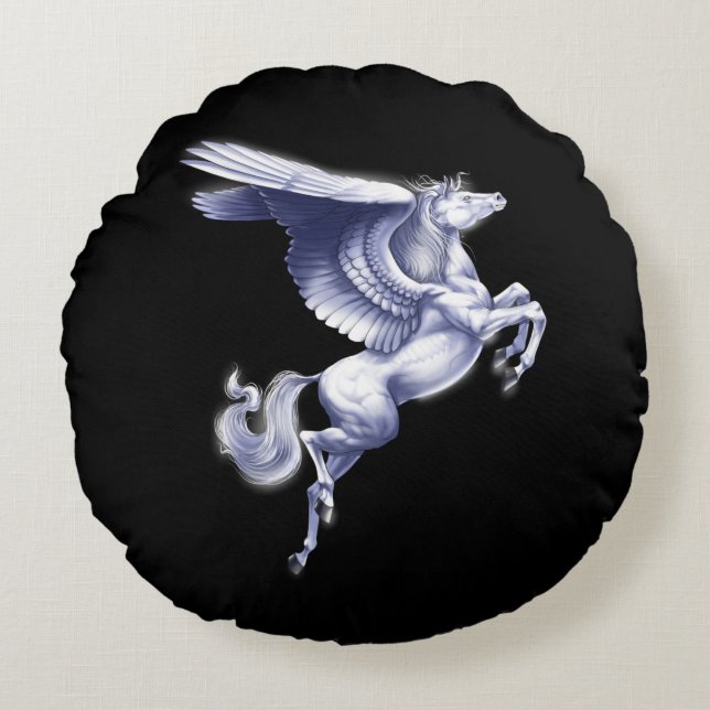 Mythical Pegasus Rond Kussen (Voorkant)