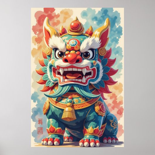 Mythical Shisa Poster (Voorkant)