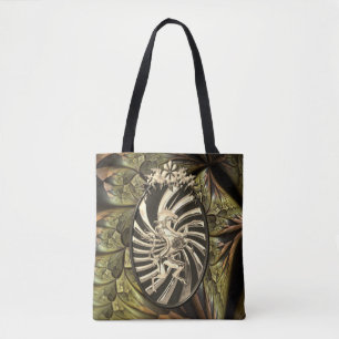 Mythical Silver Unicorn Cool Gold Background Draagtas