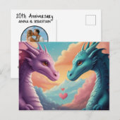 *~* Mythique AP48 PHOTO Invitation Couple Dragon A (Devant / Derrière)