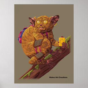 Mythisch Bosprimaat Fantasie Kunst Afbeelding Poster