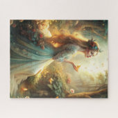 Mythisch meisje in het bos legpuzzel (Horizontaal)