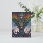 Mythisch wezen bewaker van diep bos briefkaart (Staand voorkant)