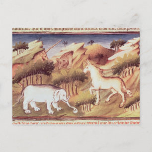 Mythische dieren in de wildernis briefkaart