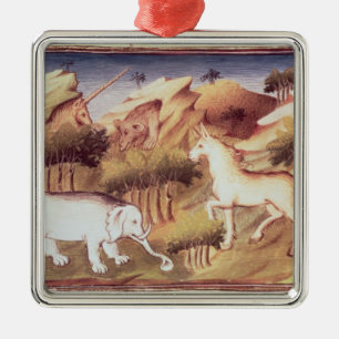 Mythische dieren in de wildernis metalen ornament