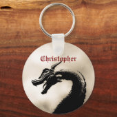 Mythische draak gepersonaliseerd sleutelhanger (Voorkant)