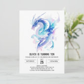 Mythische Dragon's Majestic Verjaardag Kaart (Staand voorkant)