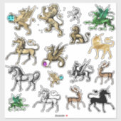 Mythische en Magische Beasts Sticker Set (Vel)