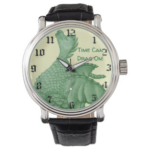 Mythische fantasie schepsel groene draak horloge