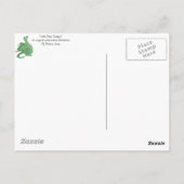 mythische fantasiekertje schattige groene draak briefkaart (Achterkant)