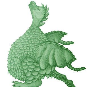 mythische fantasiekertje schattige groene draak t-shirt