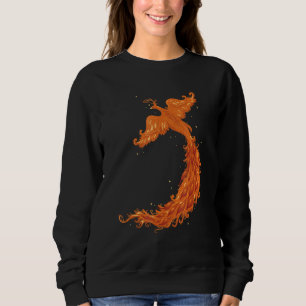 Mythische Legend Flying Phoenix Flames Mythologist Trui