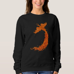 Mythische Legend Flying Phoenix Flames Mythologist Trui