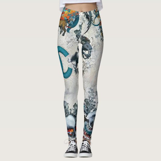 Mythische Oerwoud Leggings Luxe Fantasy (Voorkant)
