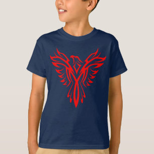 Mythische Phoenix Bird Rising Logo (rood) T-shirt