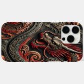 Mythische Red Dragon Relief Case-Mate iPhone Case (Achterkant (horizontaal))