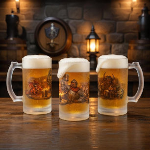 Mythische Rijk Kroeg Legenden Matglas Bierpul