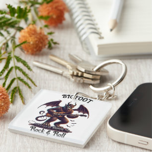 Mythische Rockstar: Bigfoots gitaarsolo Sleutelhanger