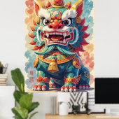 Mythische Shisa Poster (Thuiskantoor)
