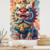 Mythische Shisa Poster (Keuken)