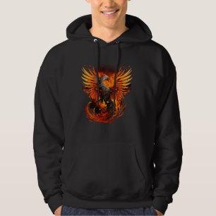 Mythische vogelverjonging Phoenix kunstwerk Firebi Hoodie
