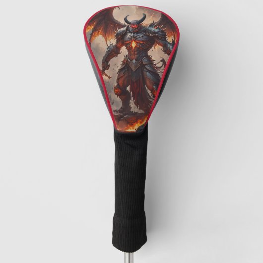 Mythische vurige demon golfheadcover (Voorkant)