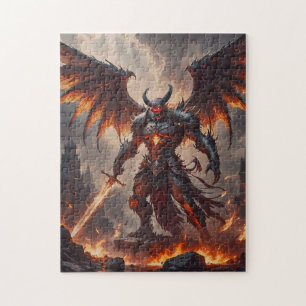 Mythische vurige demon legpuzzel