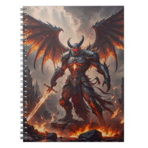 Mythische vurige demon notitieboek