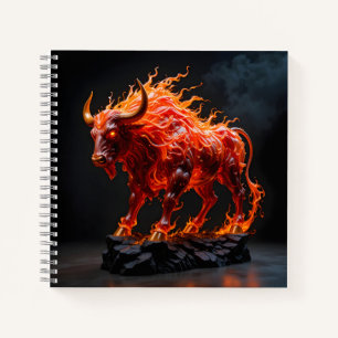 Mythische vuurstier notitieboek