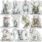 Mythische wezens Nordic Sticker (Voorkant)