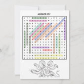 Mythische wezens Word Search Kaart (Achterkant)