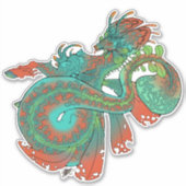 Mythische zeeen beesten sticker (Voorkant)