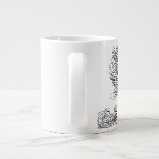 Mythological Phoenix Mug Extra Grote Beker (Achterkant)